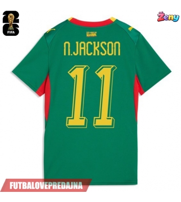 Lacne Ženy Futbalové dres Senegal Nicolas Jackson #11 MS 2026 Krátky Rukáv - Preč